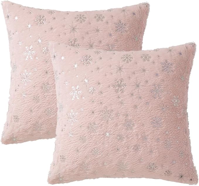 Snowflake Throw Christmas Pillow Cushion Cover Case