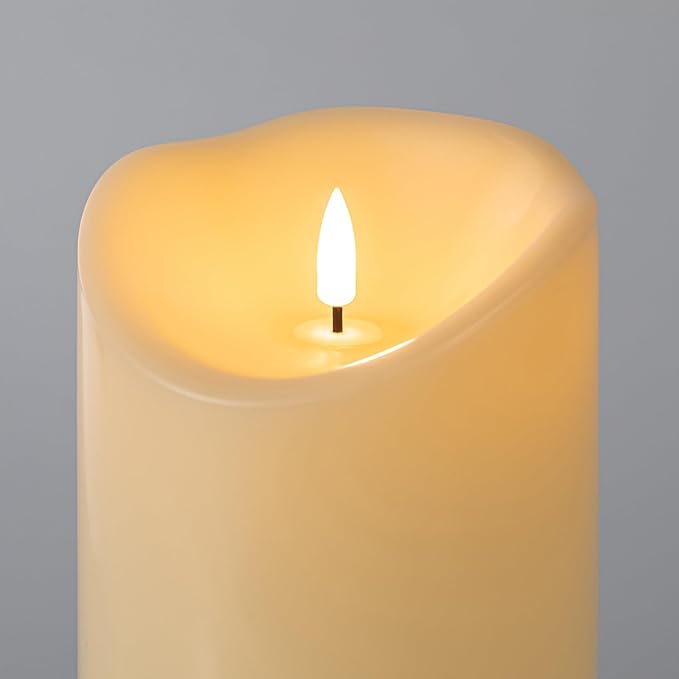 Magic Clear Glass Flameless LED Pillar Candle