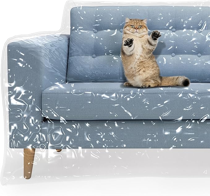 Clear Plastic Shield Slipover Armchair Couch Cover