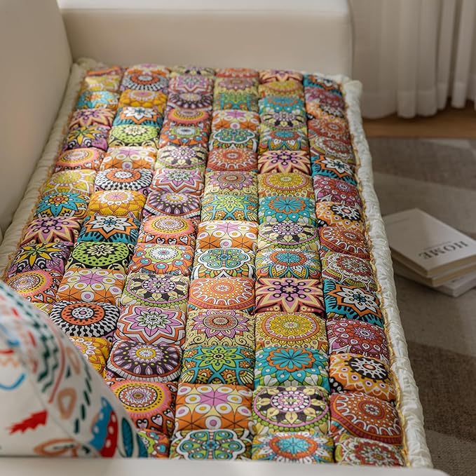Non Slip Garden Chic Fuzzy Pet Dog Mat Bed Couch Cover
