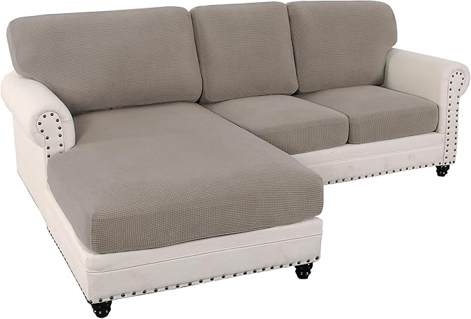 L Shaped Jacquard Cushion Slipcover Sofa Couch Cover