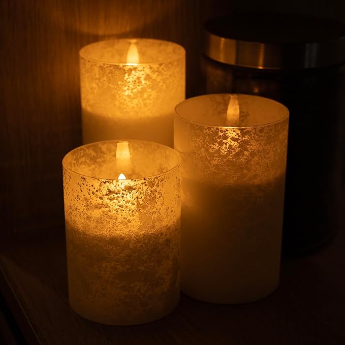 Magic Clear Glass Flameless LED Pillar Candle