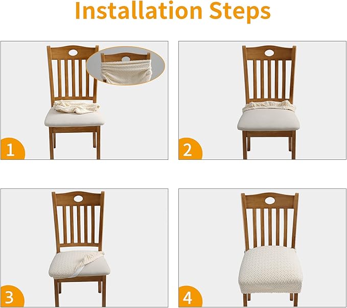 Jacquard Slipcover Chair Seat Cover