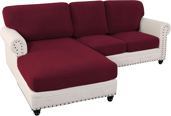 L Shaped Jacquard Cushion Slipcover Sofa Couch Cover