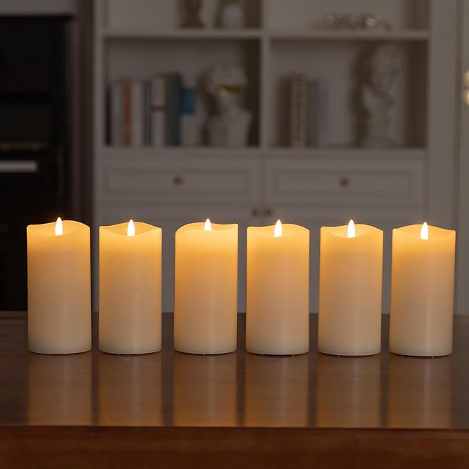 Magic Clear Glass Flameless LED Pillar Candle