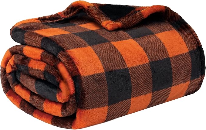 Buffalo Plaid Checkered Fuzzy Fleece Blanket