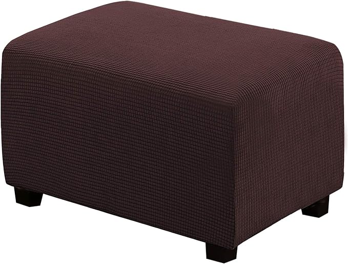 Square Slipcovers Jacquard Ottoman Cover