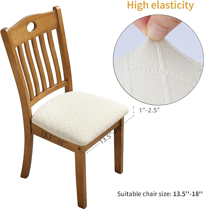 Jacquard Slipcover Chair Seat Cover
