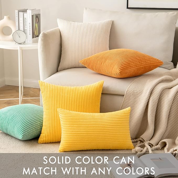 2 Boho Striped Throw Pillow Cushion Cover Case