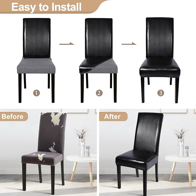 PU Slipcover Chair Seat Sofa Cover