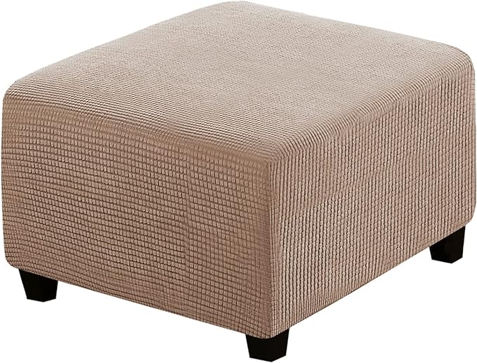 Square Slipcovers Jacquard Ottoman Cover