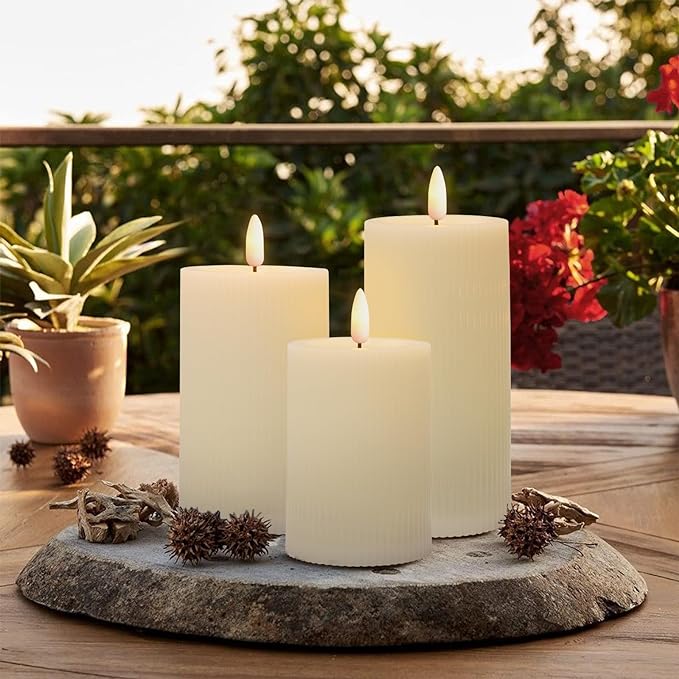 Magic Clear Glass Flameless LED Pillar Candle
