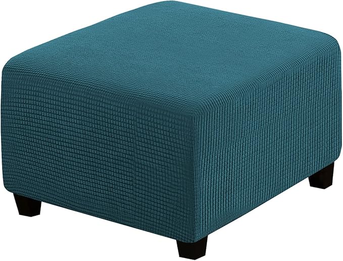 Square Slipcovers Jacquard Ottoman Cover