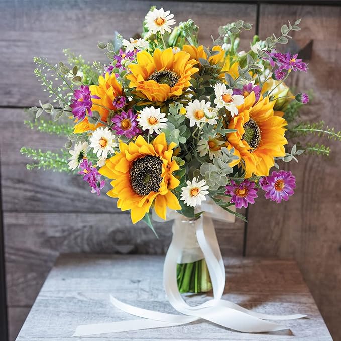 Faux Artificial Bouquet Sunflower Flower