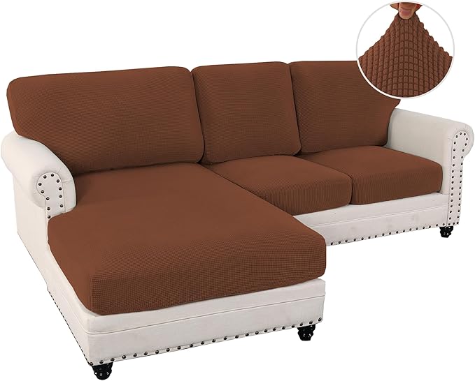 L Shaped Jacquard Cushion Slipcover Sofa Couch Cover