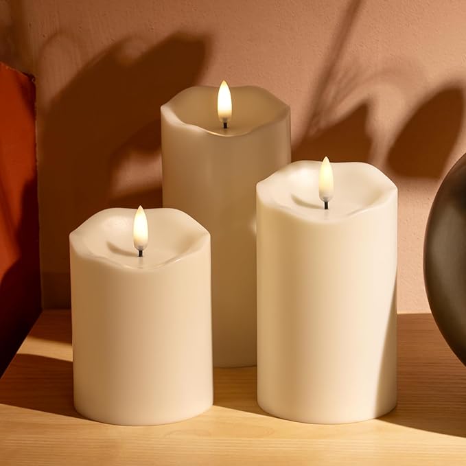 Magic Clear Glass Flameless LED Pillar Candle