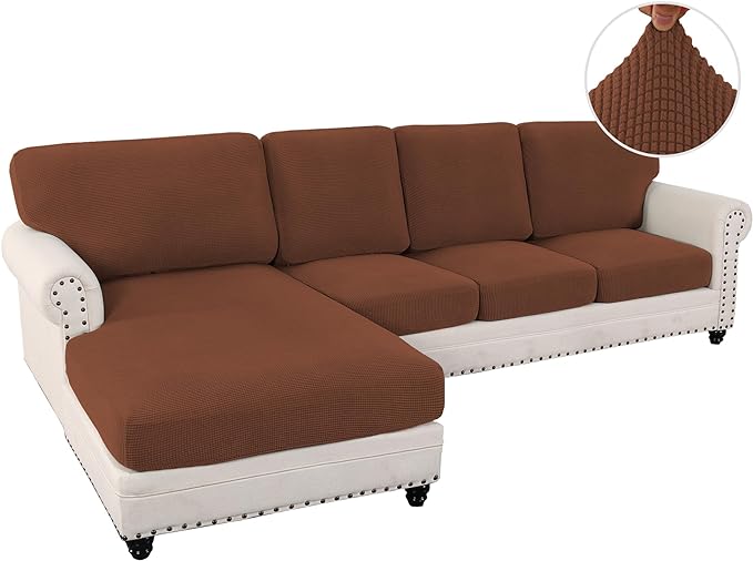 L Shaped Jacquard Cushion Slipcover Sofa Couch Cover