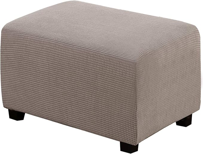 Square Slipcovers Jacquard Ottoman Cover