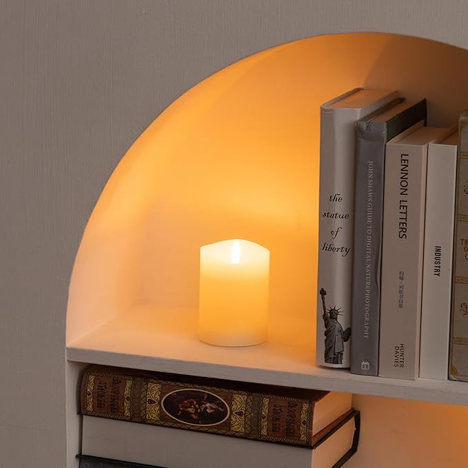 Magic Clear Glass Flameless LED Pillar Candle