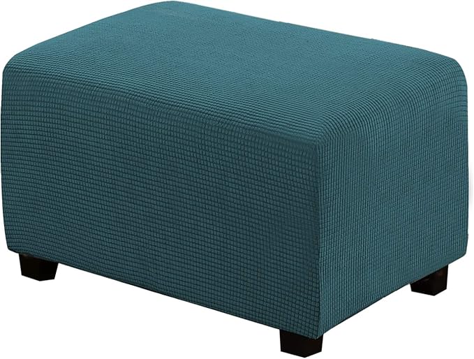 Square Slipcovers Jacquard Ottoman Cover