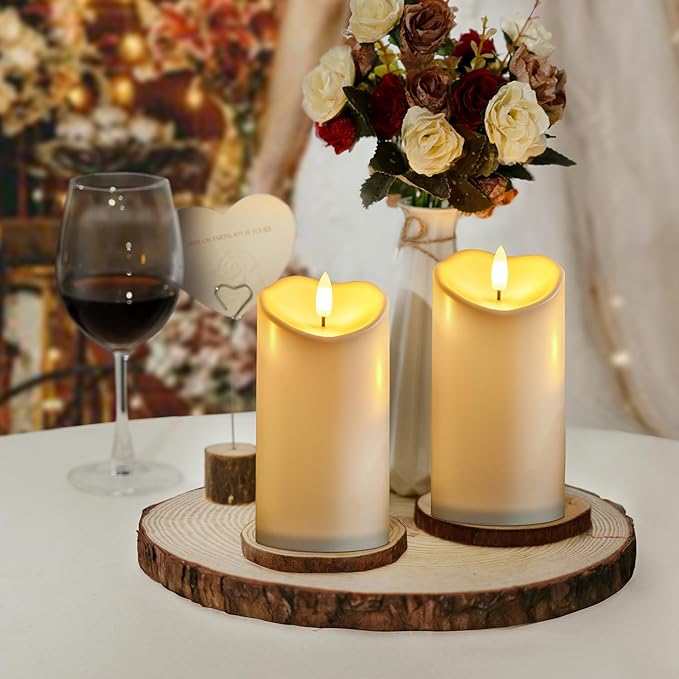 Magic Clear Glass Flameless LED Pillar Candle