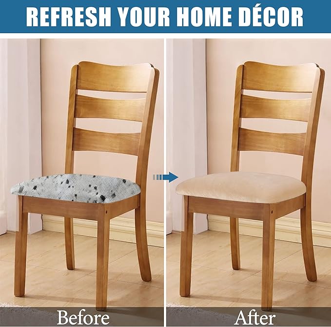 Velvet Slipcover Chair Seat Cover