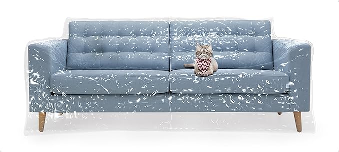 Clear Plastic Shield Slipover Armchair Couch Cover
