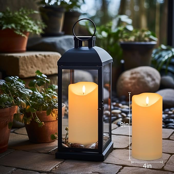 Magic Clear Glass Flameless LED Pillar Candle