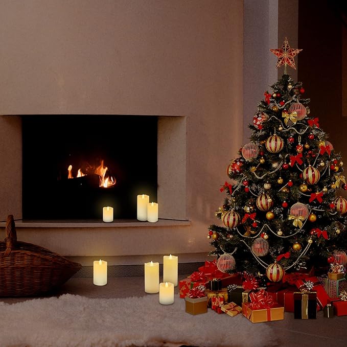 Magic Clear Glass Flameless LED Pillar Candle