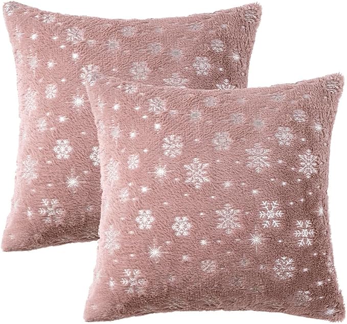 Snowflake Throw Christmas Pillow Cushion Cover Case