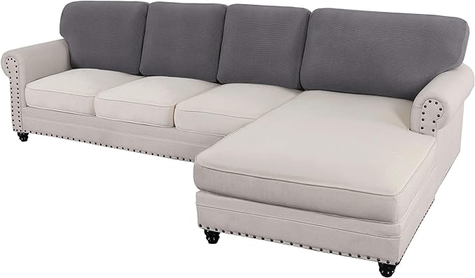 L Shaped Jacquard Cushion Slipcover Sofa Couch Cover
