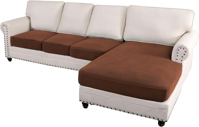 L Shaped Jacquard Cushion Slipcover Sofa Couch Cover