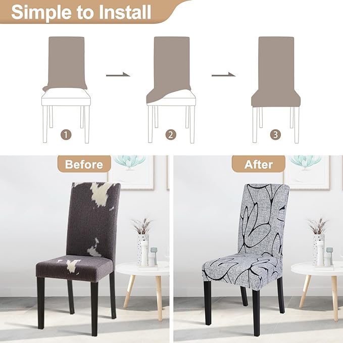 Printed Slipcover Chair Seat Cover
