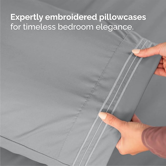 Wrinkle Free Fitted Bedding Sheet Set