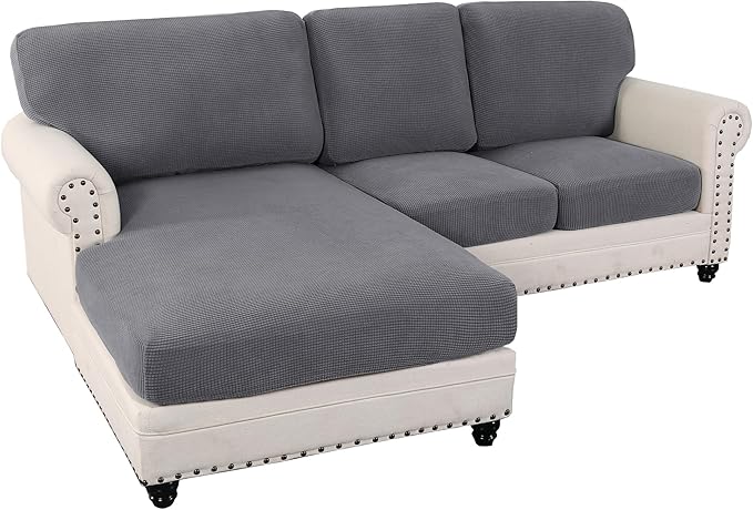 L Shaped Jacquard Cushion Slipcover Sofa Couch Cover