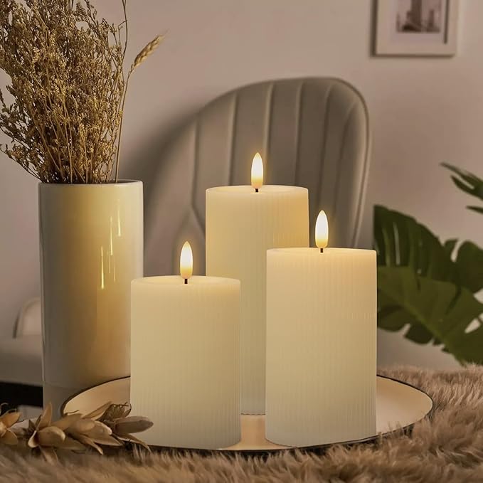 Magic Clear Glass Flameless LED Pillar Candle