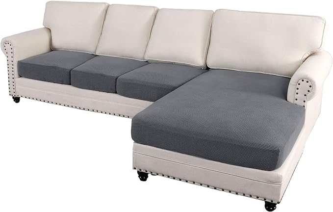 L Shaped Jacquard Cushion Slipcover Sofa Couch Cover