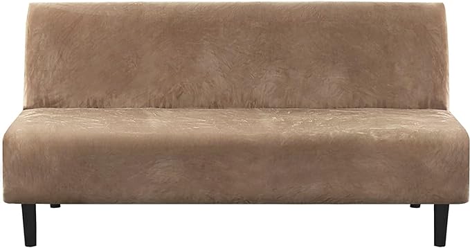 Armless Velvet Couch Sofa Slipcover