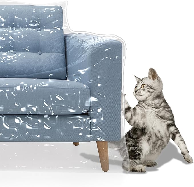 Clear Plastic Shield Slipover Armchair Couch Cover