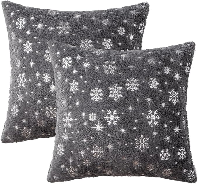 Snowflake Throw Christmas Pillow Cushion Cover Case