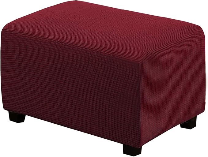 Square Slipcovers Jacquard Ottoman Cover