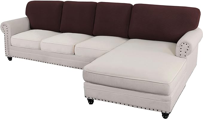 L Shaped Jacquard Cushion Slipcover Sofa Couch Cover