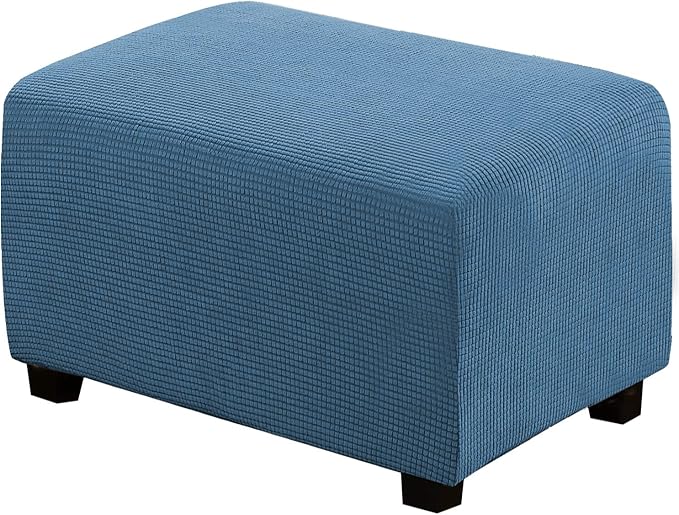 Square Slipcovers Jacquard Ottoman Cover