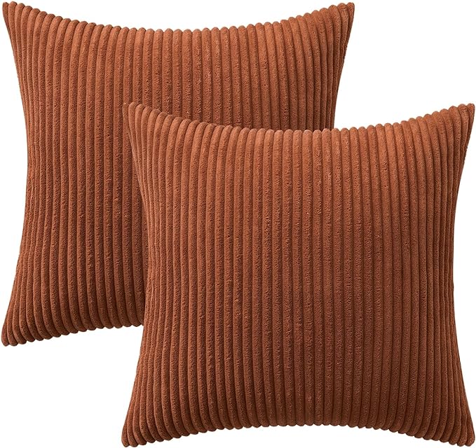 2 Boho Striped Throw Pillow Cushion Cover Case