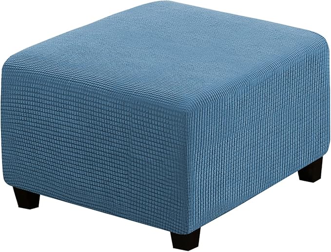 Square Slipcovers Jacquard Ottoman Cover