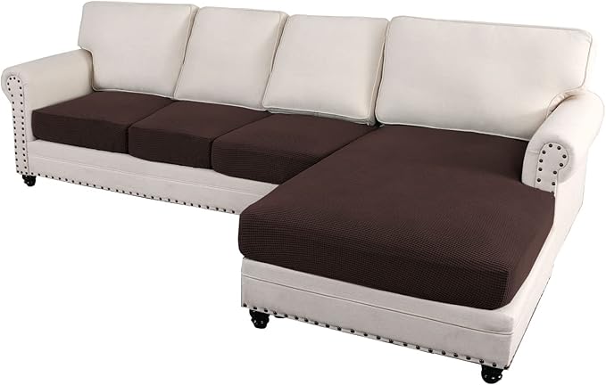 L Shaped Jacquard Cushion Slipcover Sofa Couch Cover