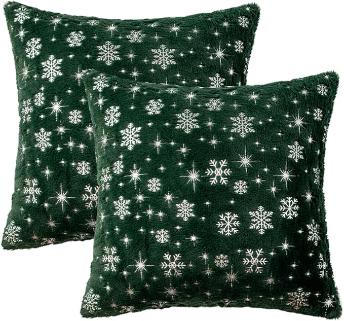 Snowflake Throw Christmas Pillow Cushion Cover Case