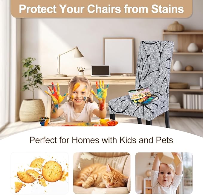 Printed Slipcover Chair Seat Cover