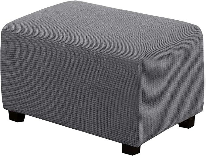 Square Slipcovers Jacquard Ottoman Cover
