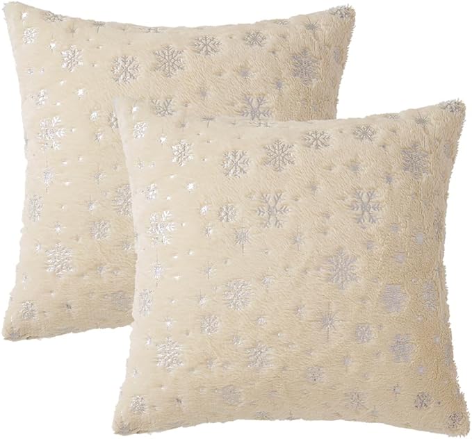 Snowflake Throw Christmas Pillow Cushion Cover Case